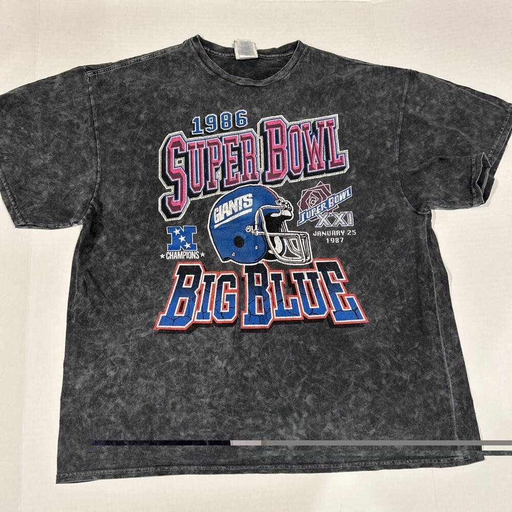 Vintage 47 tubular New York Giants Superbowl T Shirt Single Stitch 1986 adult XL